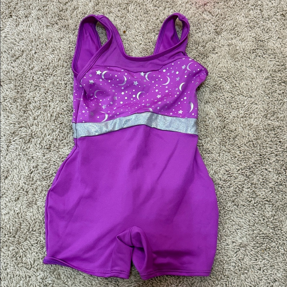 Cat & Jack Purple Leotard with Silver Details